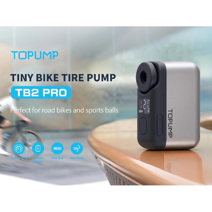 TB2PRO Bicycle Tire Inflator Mini Pump LED Screen 120PSI Rechargeable Battery Cycling Bike Accessories Tiny Pump for Sports Ball
