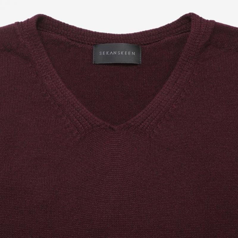 2nd Skin V Neck Flare Dress Holgarment Cashmere Blend Aewfd2100