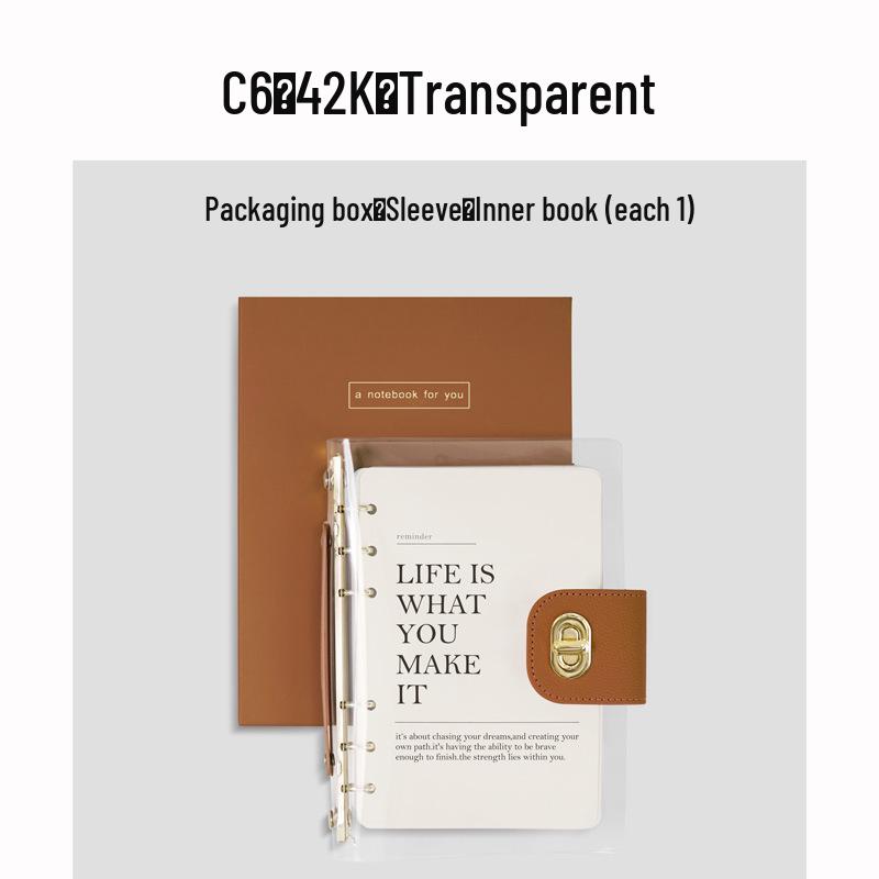 A7 Ordner A5 Notizbuch im Stil Hochwertiger Transparenter A6 Planer Journal