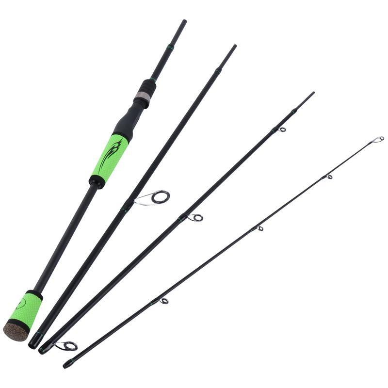 Rybářské pruty 2.1/2.4M přenosný karbonový přívlačový rybářský prut Cestovní prut na sladkovodní slanou vodu