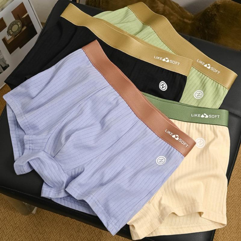 Calzoncillos tipo bóxer para hombre con cintura elástica y bragas transpirables