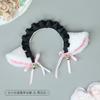 Girl beast ear headgear simulation cat ear headband comic show props lace lolita bell bow hair accessories