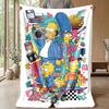 Soft Flannel Blanket Lightweight Cozy Bedroom Living Room CoverThe Simpsons