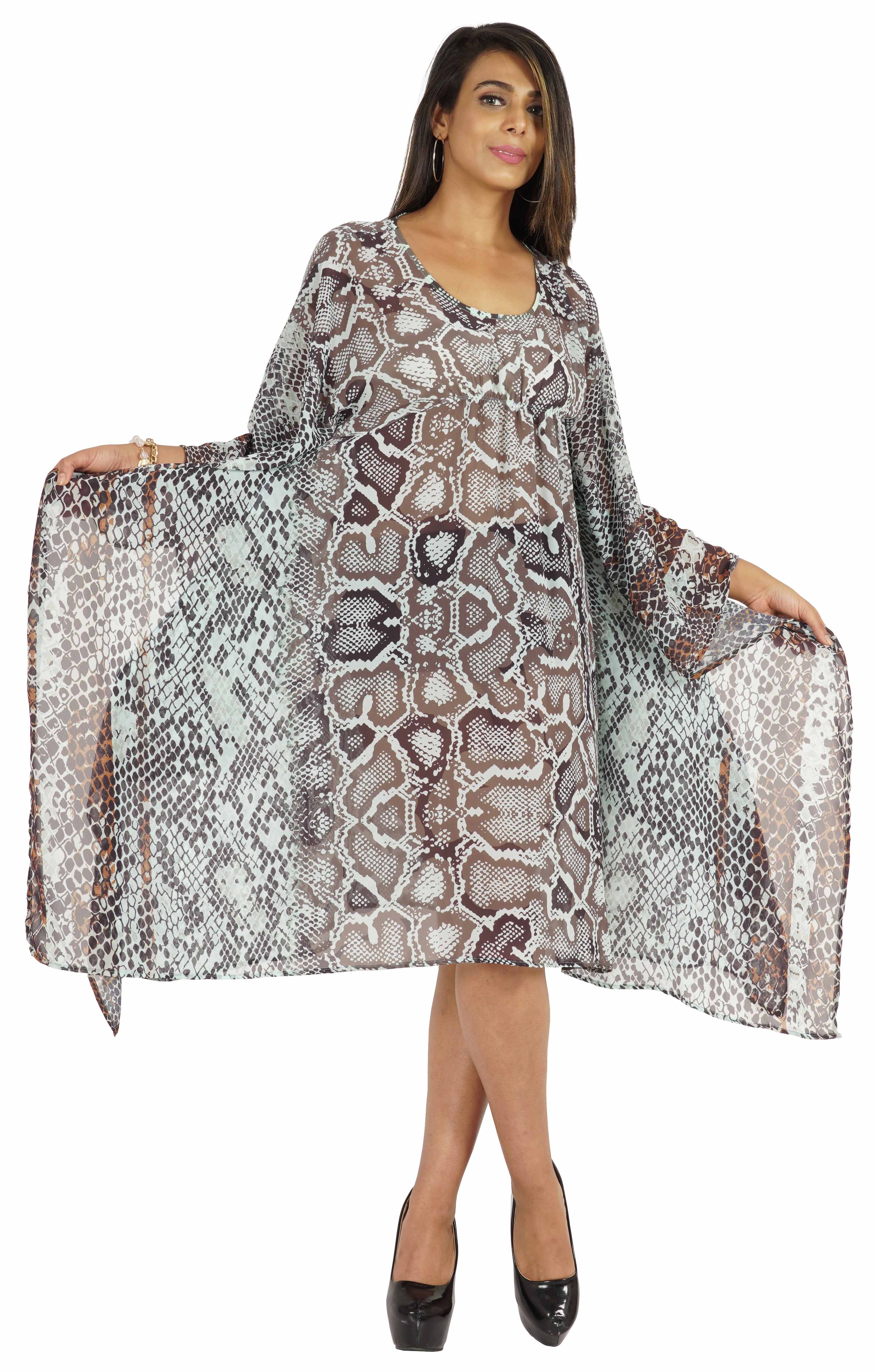 

Moomaya Літнє бікіні Прикриття кафтан для жіночих сексуальних прозорих купальників Caftan Beach XXL м ята зелений колір