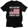 Custom One Nation Under God American Christian Flag T Shirts Men Pure Cotton Tees Tshirt Short Sleeve Tshirt Clothing