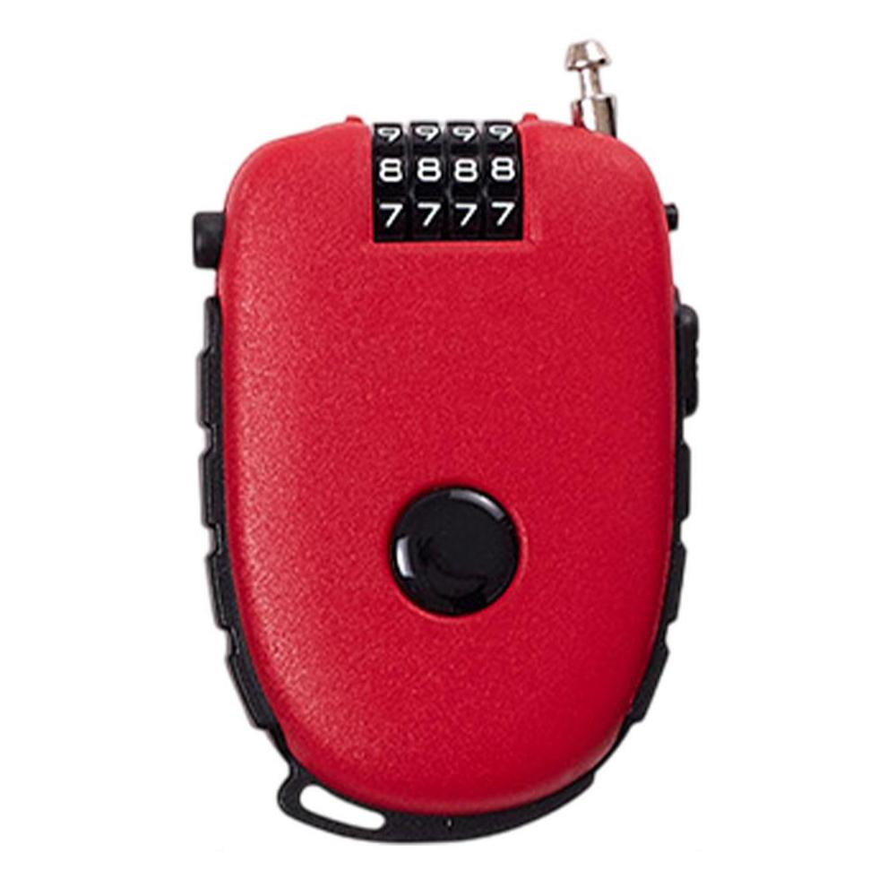 605 Steel Cable Lock 130cm Retractable 4-Digit Combination Lock Portable for Stroller Variable Speed Bike