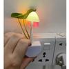 220V 3 LED Colorful Mushroom Lamp Led Night Lights Novelty Mushroom Fungus Night Light EU & US Plug Light Sensor