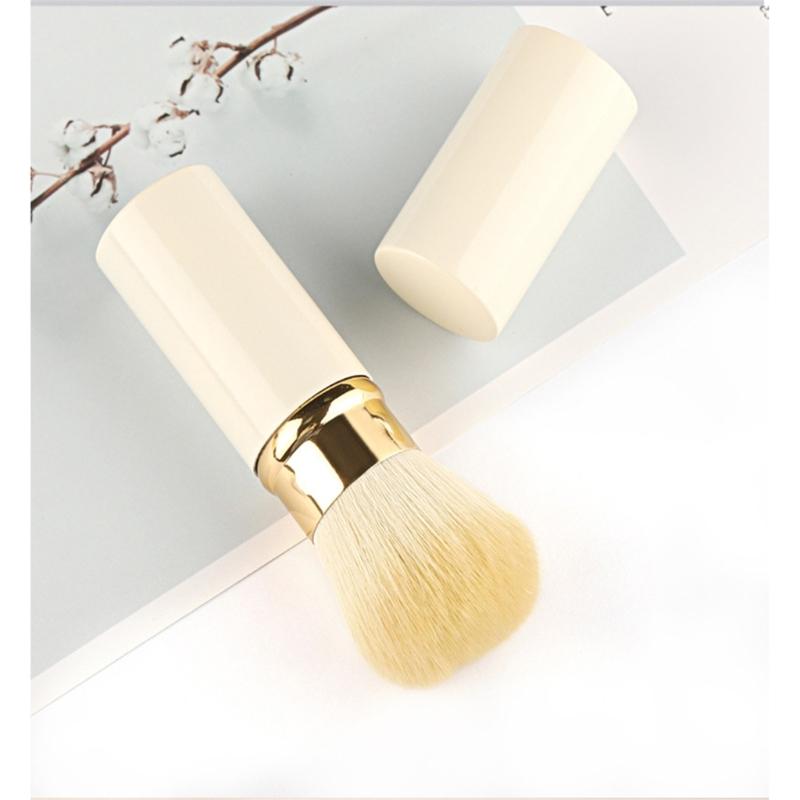 Travel Face Blush Brush Retractable Makeup Brush Blending Powder Brush Contours Brush Highlighter Brush Cosmetic Brush