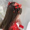 Flower Hanfu Headdress Baby Wig Hairpin New Year Headdress Child Hair Accessories Bow Hair Clip