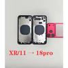 DIY Pro iPhone XR Až do 18 Pro Lesklý kryt XR 11 Podobný 18 Pro Pro iPhone 11 až 18 Pro Šasi DIY Zadní Zadní kryt baterie