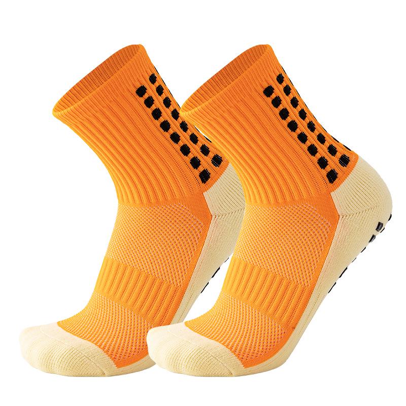 

Non-Slip Thickened Sports Socks for Men & Women - Ideal for Football, Basketball, Yoga & Training One Size червоний/помаранчевий