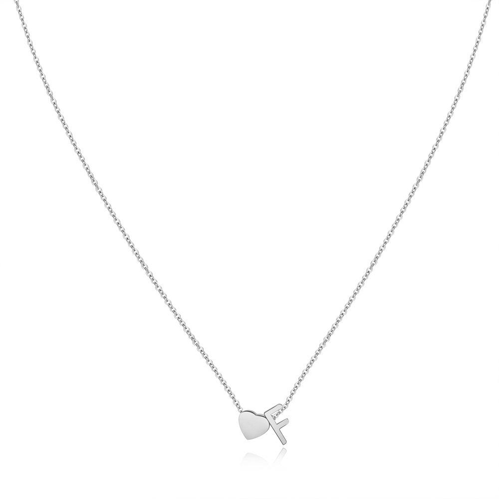 

Personalized 3D Heart Necklace with 26 Letters - Versatile Women s Clavicle Chain