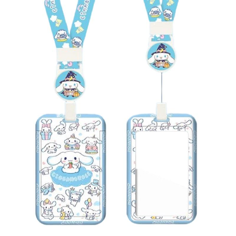 Cute Cartoon Id Card Holder With Retractable Lanyard For Work, School, And Travel