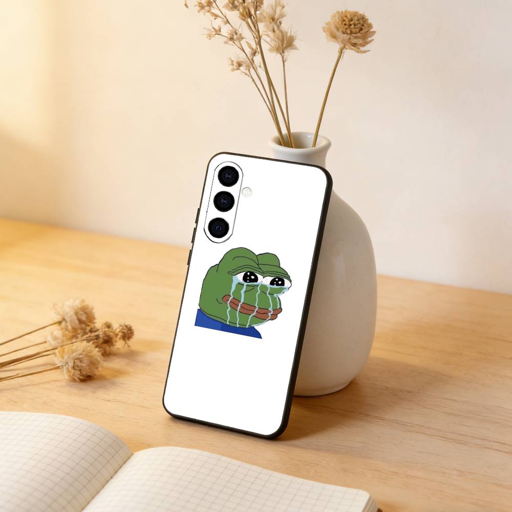 Funny The P-PEPE Frog Phone Case For Samsung Galaxy A73,A72,A71,A70,A53,A52,A51,Others Soft Black Cover