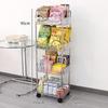 Miling Transparent 4-Tier Glacier Pattern Storage Trolley