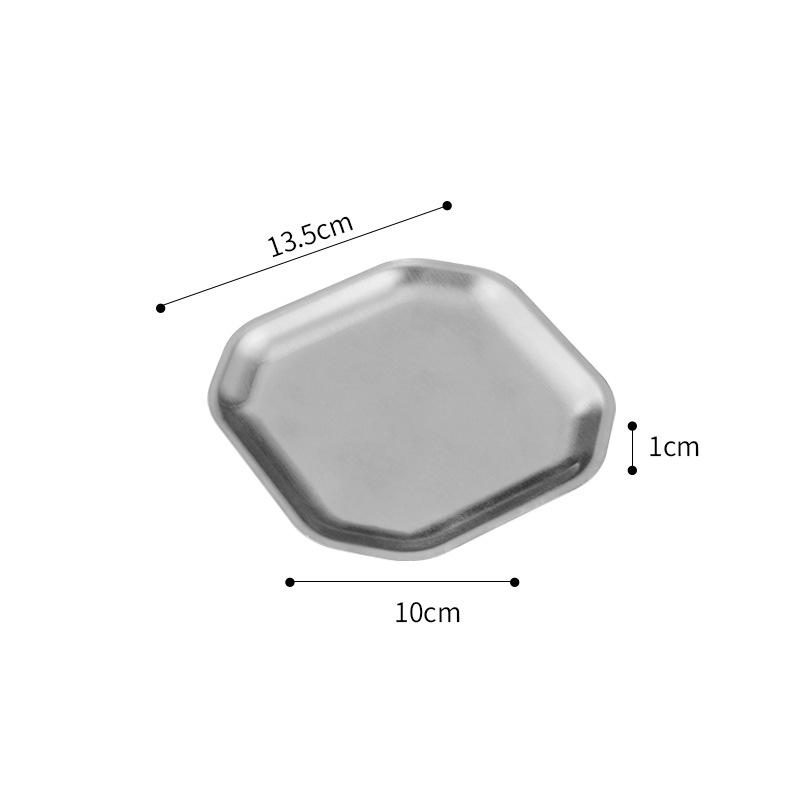 304 Čtvercový talíř na občerstvení z nerezové oceli Talíř na odkládání jídla Talíř na namáčení omáčky Talíře na koření Kuchyňské doplňky