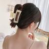 2Pcs Women Anti-break Transparent Frosted Rectangle Hair Claws Sweet Hair Decor for Curly Wavy Hair Styling Use
