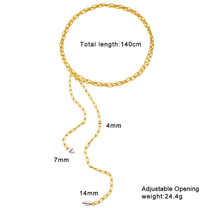Waist chain titanium steel 18k gold long sweater chain necklace fashion belt