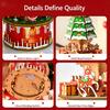 Drehende hölzerne Weihnachtsmusikbox mit Miniatur-Szene, 3D-Puzzle-Modell für Schreibtisch-Urlaubsdekoration