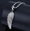 Ice Out Zirkon Höfliche Geste Mittelfinger Halskette Herren Damen Punk Hip Hop Rap Rock Party Schmuck Geschenk