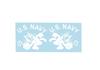 Cutting Stickers USNAVY White Left and Right Set 3.9 Inches (10 Cm)