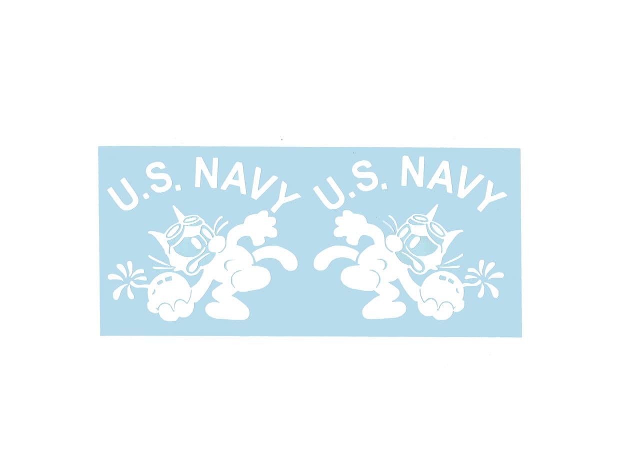 

Cutting Stickers USNAVY White Left and Right Set 3.9 inches (10 cm) белый