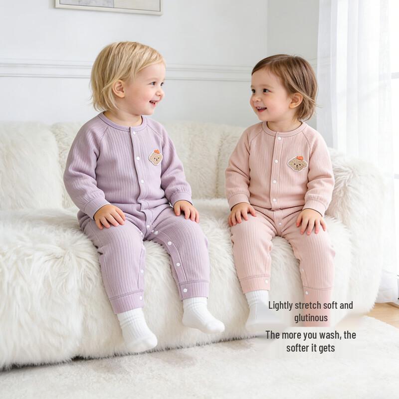 Baby Cloud Soft Warm Ginger Long-Sleeve Romper 80