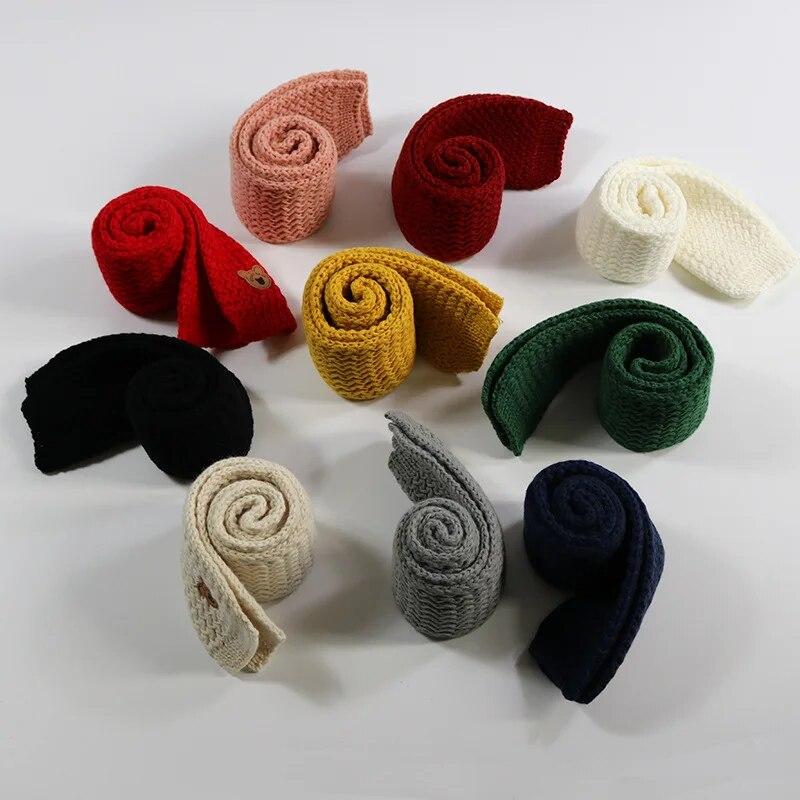 Warm Toddler Boy Girl Scarfs Cartoon Animal Bear Scarf for Boy Autumn Winter Outdoor Scarfs Lovely Kids Clothes Accessories