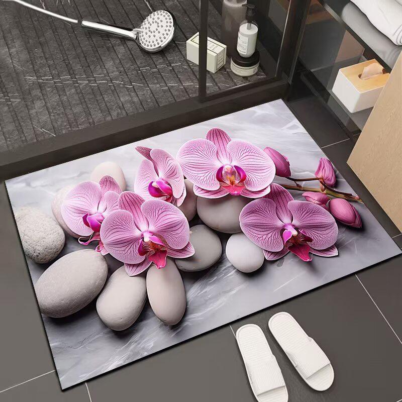 Nordic 3D Visual Stone Diatom Mud-Resistant Easy Clean Entrance Doormat