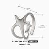 Stainless Steel Gold Color Starfish Open Rings For Men Women Vintage Metal Irregular Star Adjustable Finger Rings Beach Jewelry