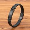 Stainless Steel Men's Leather Bracelet Black Leather Punk Style Magnetic Clasp Accessory Design Birthday Jewelry Gift