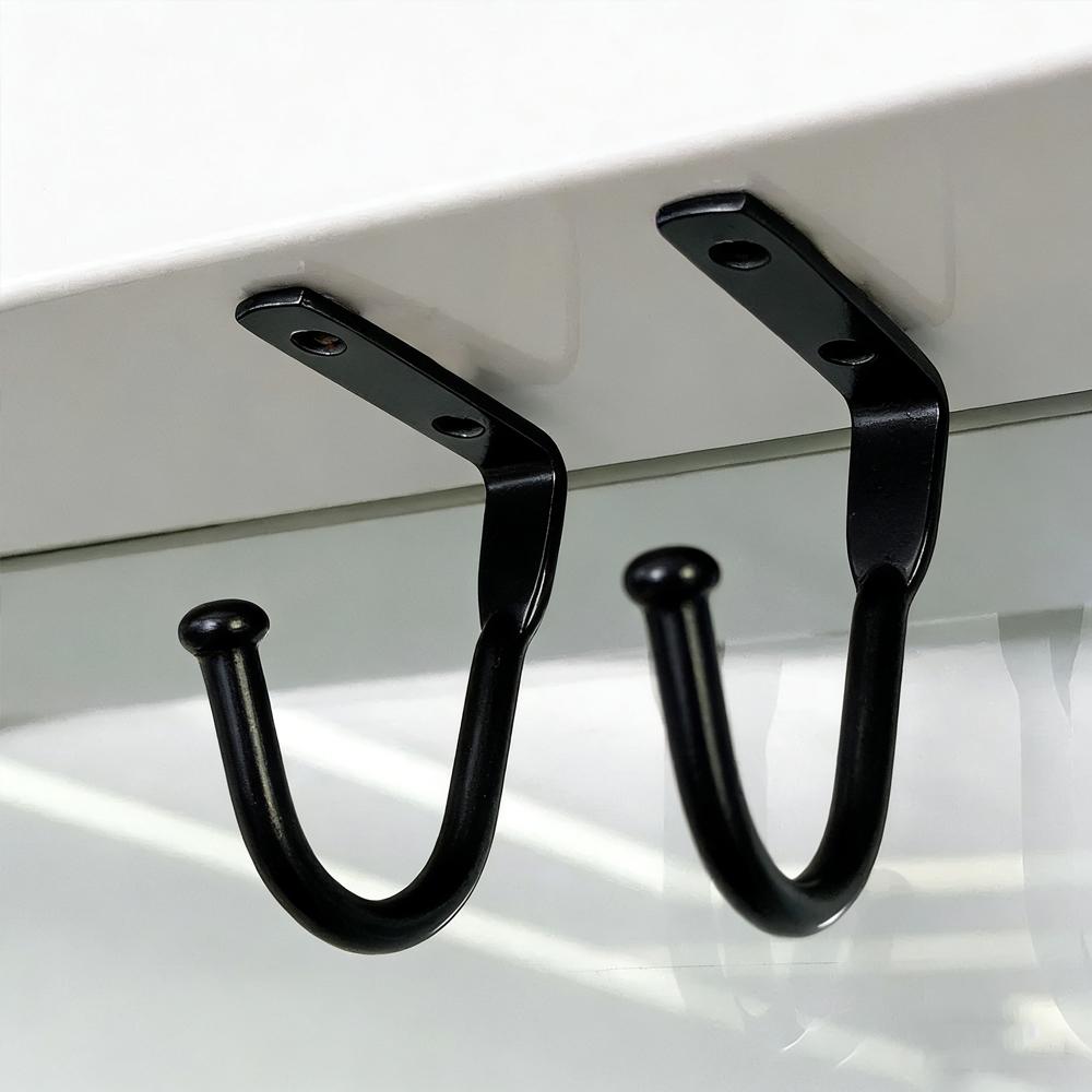 Screw Mounted Ceiling Hook, Heavy Duty Hanger For Kitchen Closet, J-shaped Hanging Hook for Towel Cup Clothes Multi-Purpose Hook