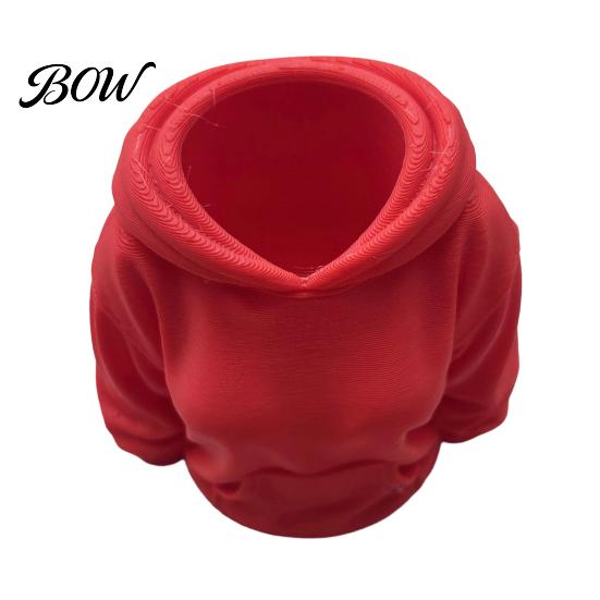 Office Desk Storage Container 3D Printed Hoodie Pen Holder, Women Hooded Sweatshirt Pencil Student Holder Container, Stationery Organizer Box for Home