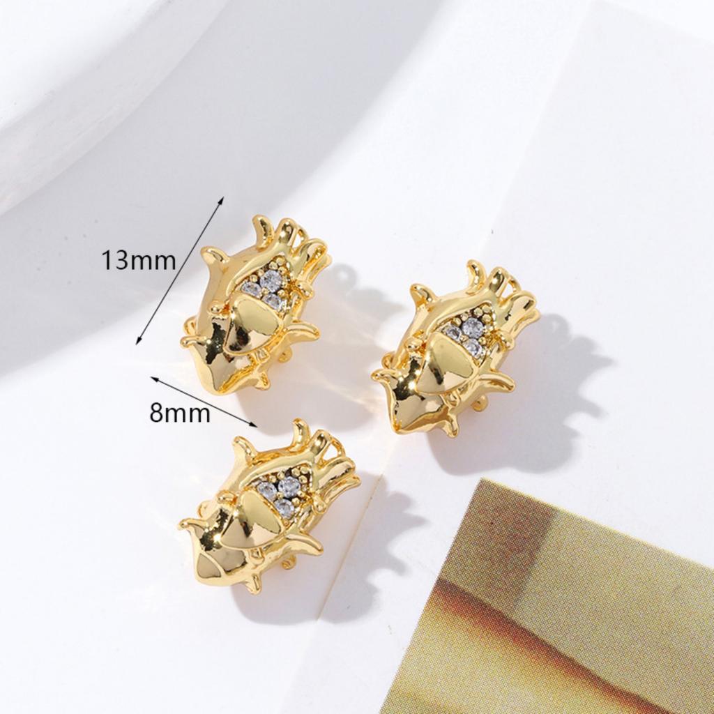 2 PCs Brass Charms 18K Gold Plated 3D Fruit Cherry Peach Strawberry Grape Pendants For Jewelry Making Necklace Bracelet DIY