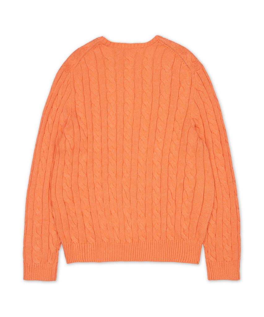 POLO RALPH LAUREN Cable Knit Cotton Sweater - Orange