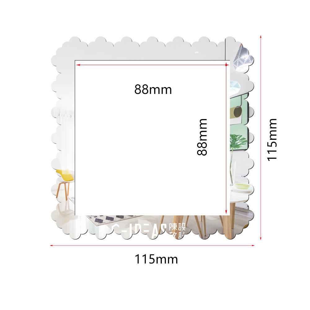 Partition Wallpapers Home Decor - Square Acrylic Mirror Switch Stickers,Self-Adhesive Reflective Decals for Living Room Bedroom