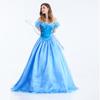 Blue Princess Dress Stage Costume Halloween Cosplay Costume Cinderella Costume