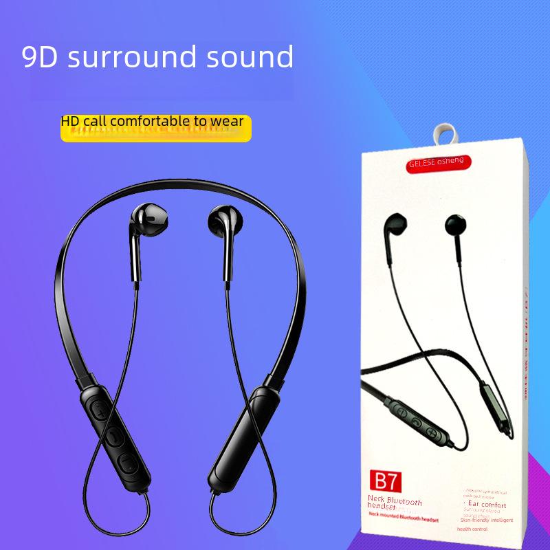 New Wireless Bluetooth 5.0 Sports Neckband Headset with Stereo Sound and Noise Reduction.