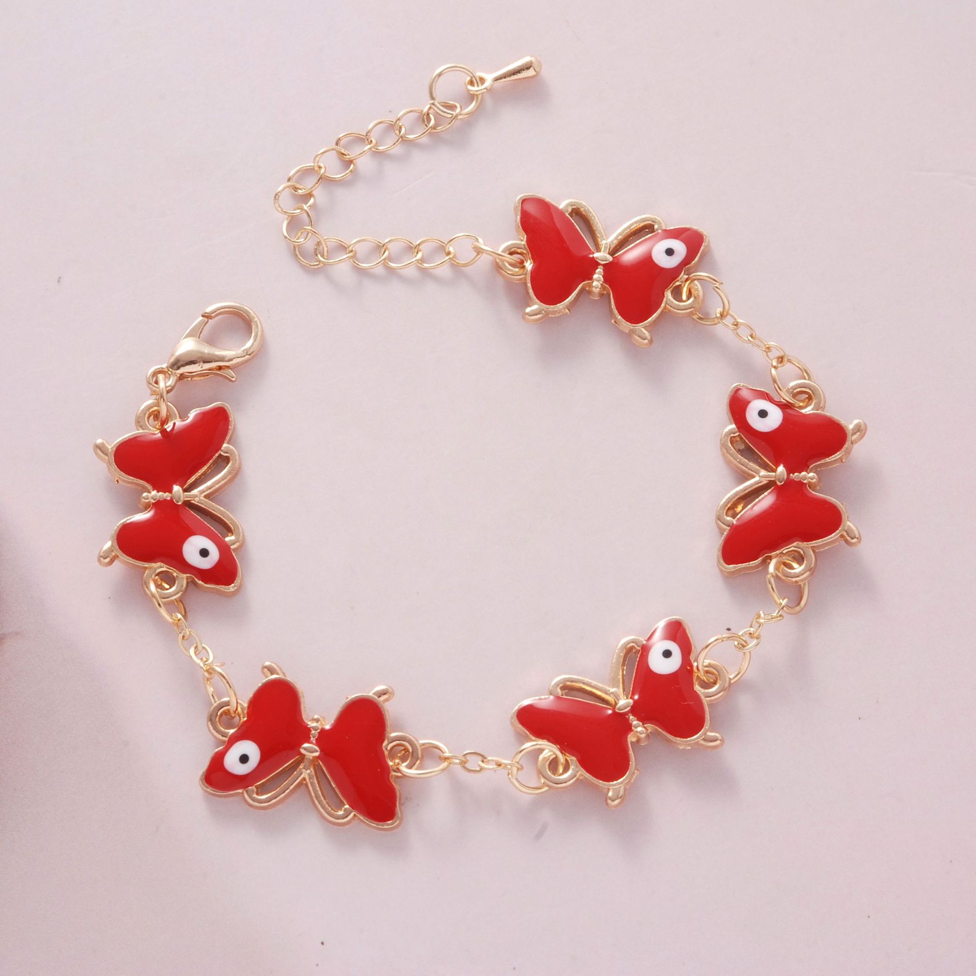 

Женский браслет-бабочка из титановой стали с капающим маслом one size