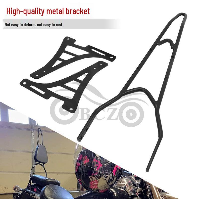 Harley 883 XL1200 Pointed Bow Passenger Backrest & Luggage Rack (2004-2013)