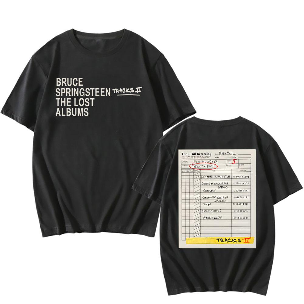 

БРЮС СПРІНГСТІН Tracks II: Футболка The Lost Albums з коротким рукавом чоловіча унісекс вуличний одяг футболки літо бавовна чоловіки жінки футболка топи M