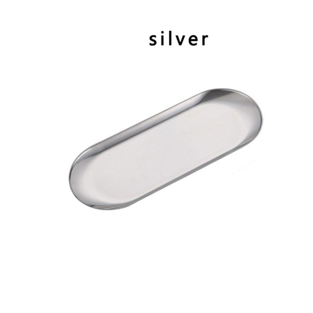 

Durable Stainless Steel Stainless Steel Plate 18/23CM Gold Silver Tableware Dish Dining Disc Fruit Cake Snacks Pasta Steak 18x8.5cm серебряный