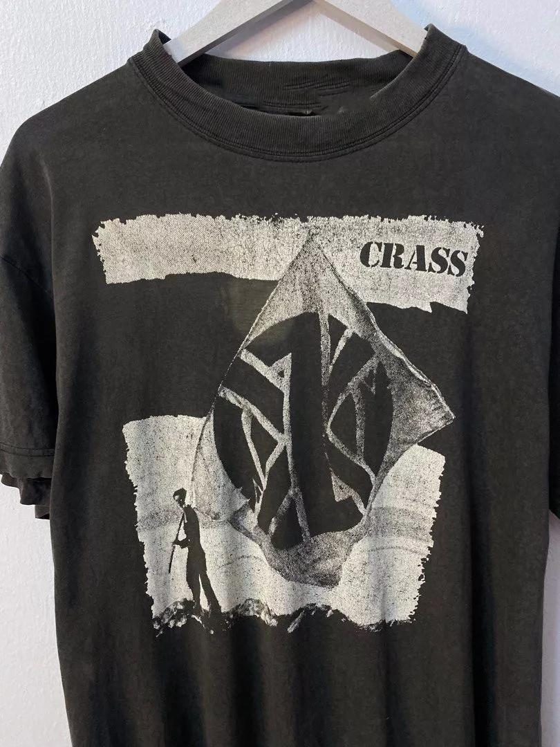 Rare Crass band basic black Unisex T shirt short sleeve tee AR1223 L