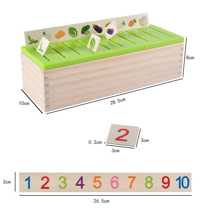 Mathematical Classification Cognitive Matching Kids Montessori Early Educational Learn Toy Wood Box Gifts for Children