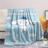 1PC Sanrio Cute Print Flannel Blanket, High Quality All Seasons, Home Decor, Warmth and Comfort, Perfect for Christmas Gifts
