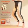 Yi Er Shuang Men's Extra Thick Wool Blend Thermal Pants with Knee Protection