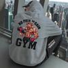 Gym Slogan GYM Bull Print Hoodie Street Style Oversize Couple Sweater