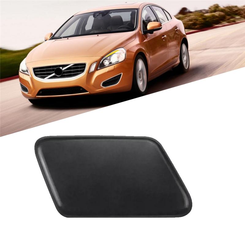 ABLZ-Car Bumper Headlight Washer Nozzle Cover Cap For Volvo S60 2005-2009 39993124 Left