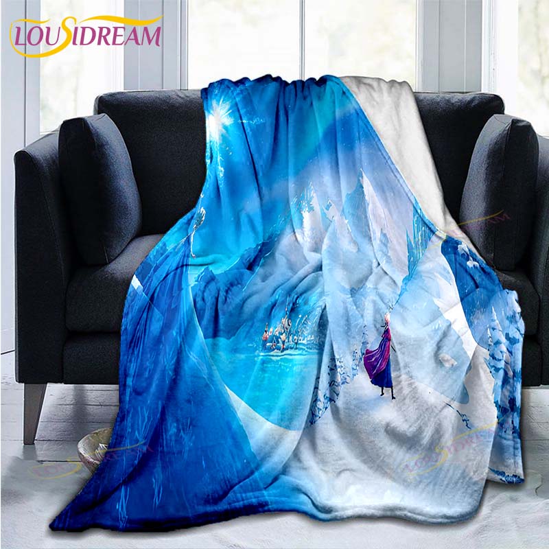 Frozen patroon plaid Deken Bank Quilt Overtrek Reis Beddengoed Outlet Plaid Deken Flanellen Deken Sprei