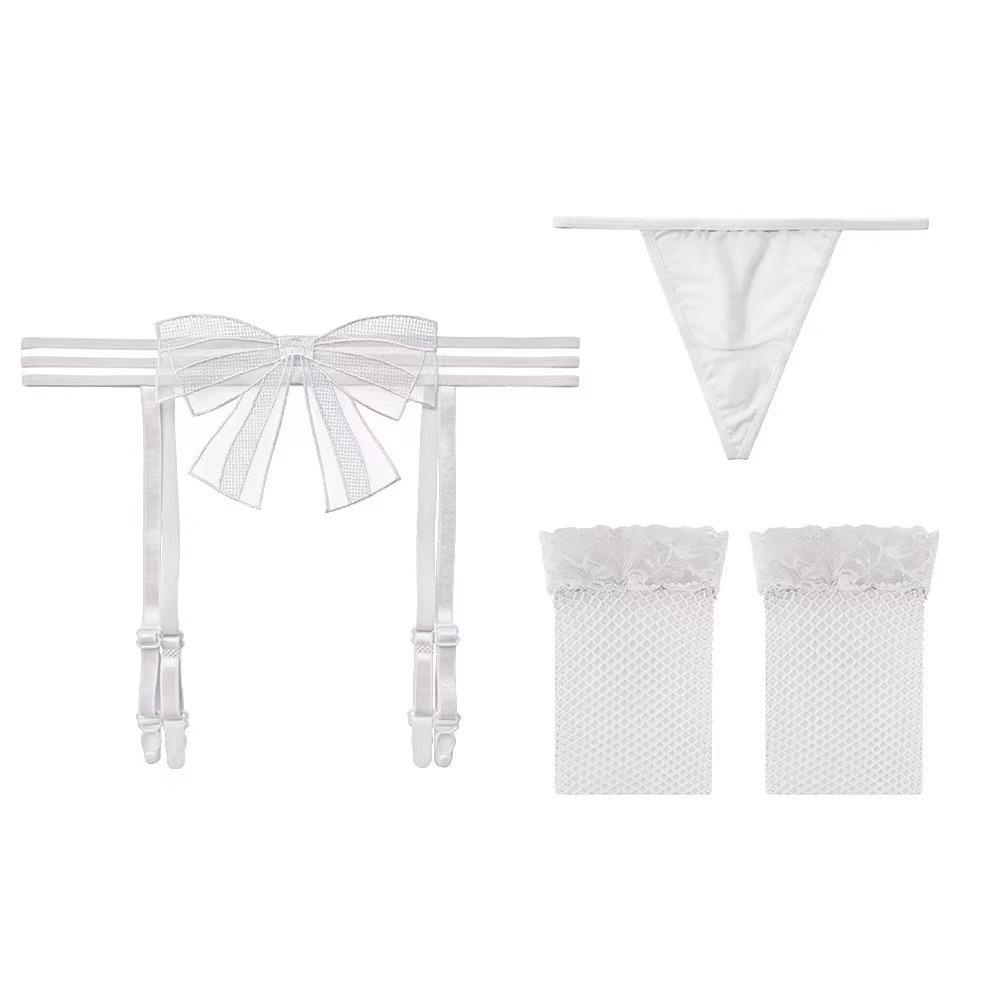Sexy Panties Sexy Over-the-knee Stockings Suspender Socks Women's Lace Pure Desire Suit Seduction Briefs Skinny Net